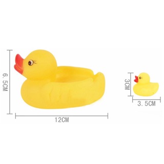 Rubber Squeaky Ducks animals Classic Baby Bath Toys (3)