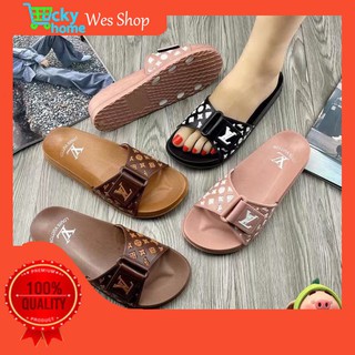 (ADD 1 SIZE) BESTSELLING Fashionable Trendy LV Inspired Slippers Sandals for Women High Quality