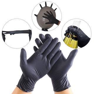 ❤Comfortable Rubber Disposable Mechanic Nitrile Gloves Black Medical Exam( 20 a pack) (1)