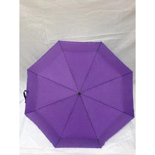 3folds automatic windproof umbrella polka dots print
