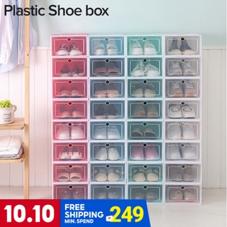 Green moon Colorful Stockable Shoe Box Storage Box Foldable Drawer Case Storage Organizer/shoe rack