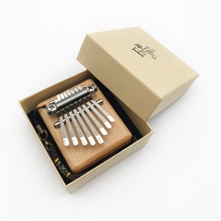 【BEST SELLER】 8 keys mini Kalimba Thumb Piano Acoustic Finger Piano Music Instrument beech Wood