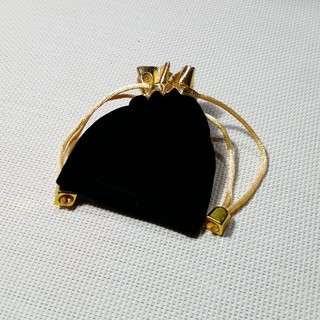 Black and Gold Drawstring Pouch