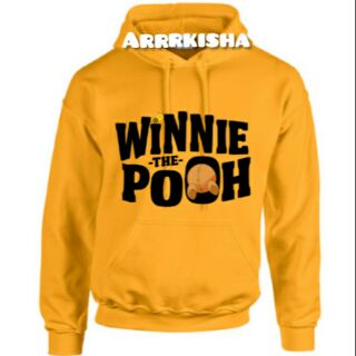 Winnie the pooh font with pooh bootie unisex hoodies