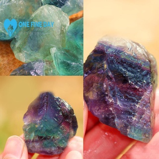 Natural Crystal Rough Fluorite Color Fluorite Pink Yellow White Crystal Amethyst Pendant O2D2