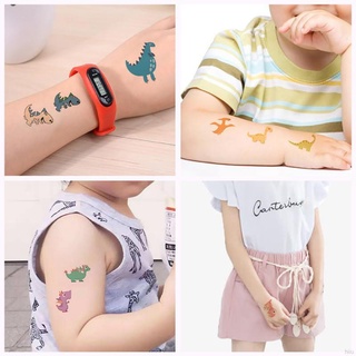 HIIU Kids Fun Stickers Waterproof Tattoo Stickers Cartoon Dinosaur Temporary Tattoos For Children For Party Favor (1)