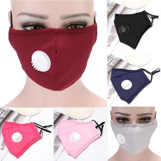 Adult Cotton Mask Breathing Valve Pluggable Filter Cloth Masks Washable Masks (1)