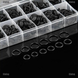 {Giving}225 pcs Black Rubber O Ring Washer Seals O-Ring Assortment kit for Car