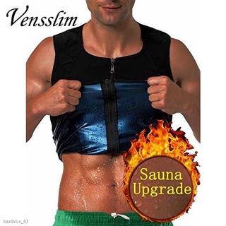 ✉✱¤Sauna Heat Trapping Vest for Men Weight Loss Sauna Suit Sauna Workout Tank Top Sweat Vest Zipper
