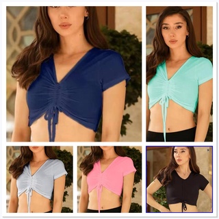 crop top heart korean trendy off shoulder casual top tops for women blouse (1)