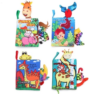 4 pcs Infant Baby Soft Cloth Book Kid's Early Education Books