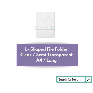 12 pcs L Shaped Clear File Folder [ A4 / Long ]