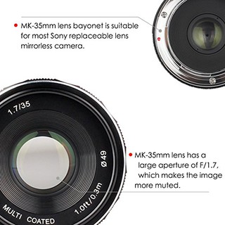 Meike MK-35mm 35mmF1.7 Manual Prime Fixed Lens APS-C Sony (7)