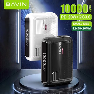 BAVIN PC076 10000mAh Powerbank PD 20W USB-C to Type-C Fast Charge w/ 3.0 Qualcomm Quick Charge Power