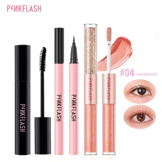 【₱20 off 】PINKFLASH Eye Makeup Set Liquid Shimmer Eyeshadow Waterproof Eyeliner Lengthening Volume Mascara Beauty Makeup Set Cruelty-Free
