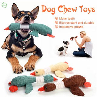 CF Anti Bite Dog Toys Creative Duck Cotton Linen Toy Puppy Pet Play Chew Toy Squeaky Dog Toys for Dogs Pets Supplies