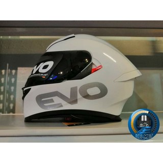 EVO GSX-3000 PLAIN ( gloss white) DUAL VISOR ( w/ FREE CLEAR LENS )
