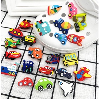 Jibbitz For Clog Slippers Charms Decorations Cute Cartoon Car Theme Cartoon Jibbitz Shoe Crocs Charms Pins For Boys Kids