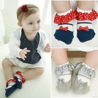 Kid Baby Anti-slip Socks Toddler Girl Lace Cotton Princess Sock for 0-4 Years Old