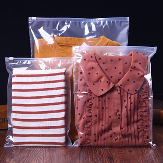 3PCS Clear Plastic Reclosable Zipper Poly Bag Thickness Zipper Locking Poly Plastic Bags Storage Packaging Bag