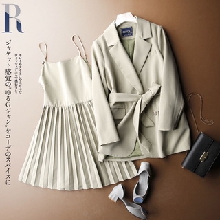 Plus Size Two Piece Women's Long Sleeve Gingham Blazer+korean Off Shoulder Dresses (1)