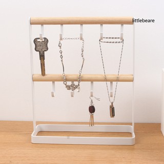 HCM_Jewelry Stand Wood Desk Holder Necklace Bracelet Ring Watch Storage Organizer Hanging Storage (3)