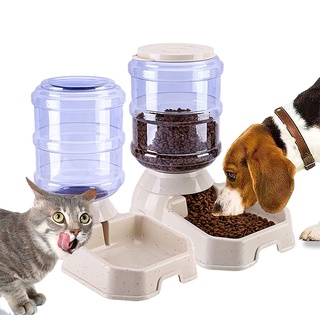 3.8L Automatic Cat Feeder Large Capacity Pet Bowl Water Bottle for Cat Food Bowls Water Dispenser Pe