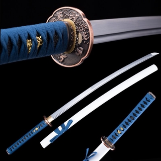 Real-Steel Sharp Japanese Katana Handmade White Samurai Sword Full-Tang Functional ArZz