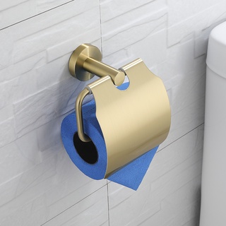 Brushed Gold Bathroom Accessories Set Toilet Brush Holder Tissue Paper Holder With Cover Bathroom Ha