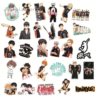 50 Pcs Anime Haikyuu Stickers Waterproof Vinyl Stickers For Laptop Macbook, Luggage