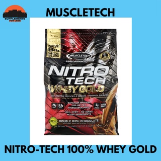 Muscletech Nitro-Tech 100% Whey Gold Chocolate (8 lbs) with FREE Shaker / Gym Towel