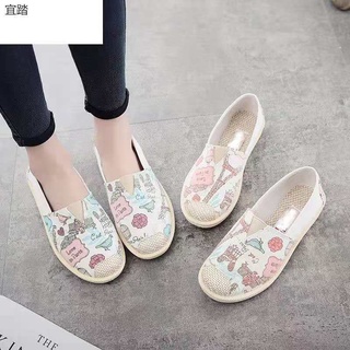 New korean canvas shoes for women espadrille fashion low cut shoes flat sandals sandals for women wo