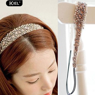 Kiel Sweet Lace Faux Pearls Rhinestone Crystal Headband