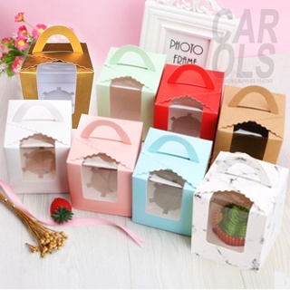 Gift & Wrapping►Pastry Box Single Solo Cupcake Box Cookies Boxes Individual Box with Handle 1PC