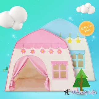 Kids Play Tent Castle Large Teepee Tent for Kids Princess Castle Play Tent Oxford Fabric Children Playhouse for Indoor Outdoor with Carry Bag Portable Playhouse Boys & Girls Birthday Gift