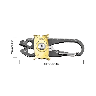 20 in 1 Outdoor Keychain Gadget Key Ring Pocket Tool Screwdriver Climbing Carabiner (3)