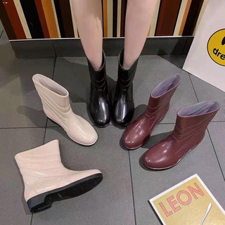 Flip Flops▦☑new style Rain boots plain Rain Shoes Bota Korean fashion rain boots For women‘s