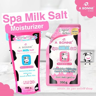 [ORIGINAL] A Bonne Spa Milk Salt refill 350g (A1014) Body Bath Salt. Made In Thailand. abonne