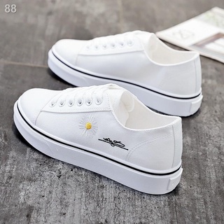 ▦Authentic Fall 2020 New Canvas Shoes Women's Shoes Black Little Daisy Korean Version Of The Cloth S