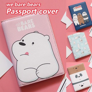 cute cartoon bear Travel passport protector waterproof bag