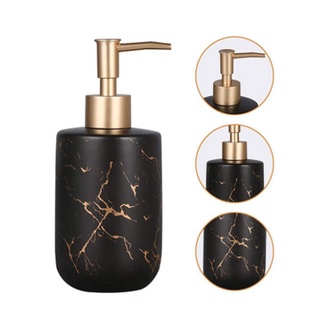 Elegant Glass Liquid Soap Dispenser with Gold Pump 330ml (2)