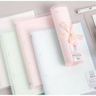 A5 (20holes) /B5 (26holes) Japanese Candy Color Refillable Notebook Sleek Loose Leaf Planner Binder