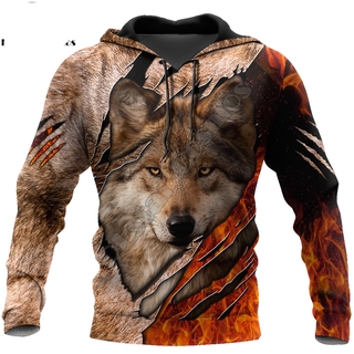 2021Autumn Fashion Hoodies Animal Wolf Beautiful Design 3D All Over Printed Mens Sweatshirt Unisex Zip Pullover Casual Jacket DW0218