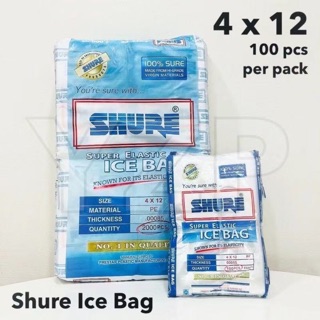 4x12 Shure Ice Bag (500pcs Packs wholesale)