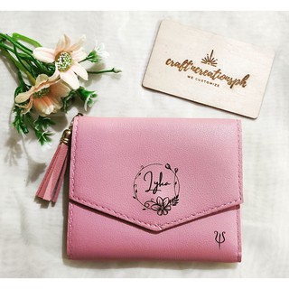 PERSONALIZED/CUSTOMIZED LASER ENGRAVE SMALL WOMEN'S WALLET FOR GIFT