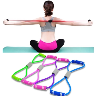 Fitness Resistance 8 Word Chest Expander Rope Pull Rope Elastic Band Women Yoga Exercise Equipment