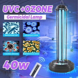 38W/40W UV Light Sanitizer Ozone Lamp With Remote Ultraviolet Germicidal Lamp UVC Disinfection Lamp
