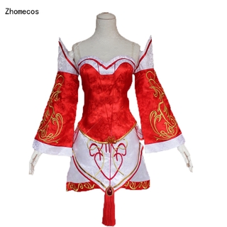 Zhomecos Game LOL Ahri Cosplay Costume The Nine Tailed Fox Costumes Cosplay For Woman Girl Party Full Set Cosplay