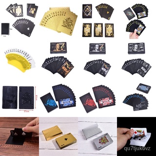 Gold Playing Cards Plastic Poker Game Deck Foil Pokers pack Magic Cards Waterproof Card Gifts Collec