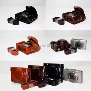 Leather Camera Case Bag Cover Camera strap for Sony Cyber-shot DSC-HX60 DSC-HX50V DSC HX60 HX50V HX3